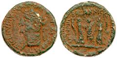 Ancient Coins Judaea, Herodian Kingdom, Pre-Royal Coins of Agrippa II. Claudius, with Britannicus. Antonia, and Octavia Æ 22 (8.40 g), AD 41-54. Caesarea Paneas, before 49 CE. TI CLAVDIVS CAESAR AVG P