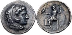 Macedonian Kingdom. Alexander III 'the Great'. Silver Decadrachm (41.04 g), 336-323 BC. Babylon, lifetime issue, ca. 325-323. Head of Herakles to right, wearing lion's skin headdress. Reverse: AΛEΞANΔ