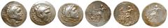 Ancient Coins 3-piece lot of Temnos Silver Tetradrachms, postumous types of Alexander III. Circa 188-170 BC. Price 1676; Price 1679; Price 1686. All are nicely toned and all Very Fine. Estimated Value