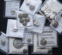 Ancient Coins 27-piece group of Ancient Greek Silver and Bronze Coinage. Consists of 21 silver and 7 bronze coins, mostly from Asia Minor and most identified. Includes a small hoard of Greek Silver He