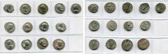 Collection de monnaies romaines - Collection of Roman Coins lot de 13 deniers: Septime Sévère, R/ Genius, Victoire (SUP), L'empereur en habit militaire, Jupiter; Julia Domna, R/ Isis ten. Harpocrate; 
