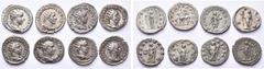 Collection de monnaies romaines - Collection of Roman Coins lot de 8 antoniniens: Gordien III, 239, R/ Fides; Philippe Ier, R/ L'empereur à cheval au pas à g. (SUP); Philippe II César, R/ Le prince en