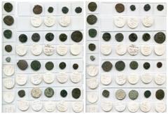 Collection de monnaies byzantines - Collection of Byzantine Coins lot de 24 bronzes de Léon III, Constantin V, Léon IV, Léon V, Michel II, Théophile, Michel III, Léon VI, Constantin VII et Romain Ier.