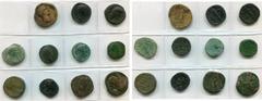 Empire romain - Roman Empire lot de 11 bronzes: Marc Aurèle César, sesterce, R/ Honos; as, R/ Iuventas (2); Auguste, as, R/ Mars, Minerve; dupondius, R/ Minerve, inscription en cinq lignes; divinisé, 