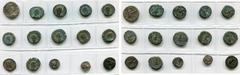 Monnaies provinciales romaines - Roman Provincial Coins EGYPTE, ALEXANDRIE, lot de 15 p., dont: Néron, tétradrachme, an 1, R/ Aigle; Probus, tétradrachme, an 1, R/ Aigle; an 2, R/ Aigle; an 3 (?), R/ 
