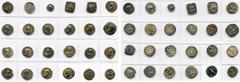Monde grec - Greek World ROYAUME DE BACTRIANE, lot de 23 drachmes et 1 obole: Antimaque Ier (2); Eucratidès, obole; Apollodote Ier (2); Ménandre (14); Apollodote II (3); Royaume indo-scythe, Azilès (2