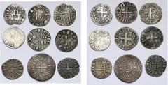 Moyen Age - Middle Ages FRANCE, Royaume, lot de 9 p.: Louis VI (1108-1137), denier, Dreux, Etampes, Orléans; Louis VII (1137-1180), denier, Bourges et Paris (3e type): Philippe II Auguste (1180-1223),