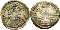 ITALIE, AQUILEE, lot de 4 p.: Pagano della Torre (1319-1332), denier (fêlure du flan, photo); Antonio Caetani (1395-1402), denier; Antonio II Panciera (1402-1411), denier; Valence, denier anonyme, 11e