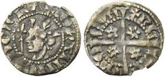 MEDIEVAL TIMES ECOSSE, John Baliol (1292-1296), AR penny, Berwick (?). 1e émission. D/ + IOHANNES DEI GRA T. cour. à g. Devant, un sceptre fleurdelisé. R/ + RE-X SC-OTO-RVM Croix longue cantonnée de q