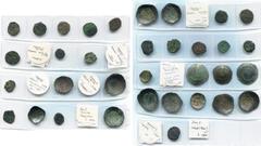 BYZANTIUM lot de 34 p. d''Alexis Ier (1081-1118), Jean II (1118-1143) et Manuel Ier Comnène (1143-1180): trachy, tetarteron et 1/2 tetarteron, types variés. Sear 1920, 1922, 1929, 1932, 1933, 1934 (1/