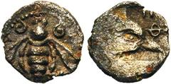 Greek and Celtic Coins IONIE, EPHESE, AR hémiobole, vers 400 av. J.-C. Droit : Abeille. Revers : EΦ Tête d'aigle à droite. Ref.: BMC 24; SNG von Aulock 7816 var. 0,18g. Très Beau VF