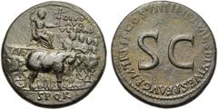 ROMAN COINS COLLECTION : Auguste - Domitia VESPASIEN divinisé, AE sesterce, 80-81, Rome. Frappé sous Titus. D/ IMP T CAES DIVI VESP F AVG P M TR P P P COS III Au centre, S C. R/ DIVO/ AVG/ VESPAS Vesp