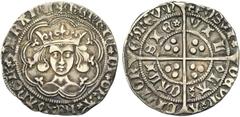MEDIEVAL TIMES : Hongrie - Suisse GRANDE-BRETAGNE, Henri VI, 1er règne (1422-1461), AR groat, 1427-1430, Calais. Rosette-mascle issue. D/ B. cour. de f. dans un polylobe. R/ VIL-LA- CALI-SIE (rosett