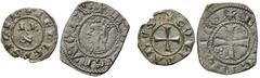 MEDIEVAL TIMES : Hongrie - Suisse ITALIE, SICILE, lot de 7 p., dont: Conrad Ier (1250-1254), denier (3) et obole (rare, photo); Conradin (1254-1258), denier; Jacques Ier d''Aragon, (1285-1296), denier