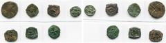 BYZANTIUM (part II) Constantin IV (668-685), lot de 7 bronzes: Constantinople, 1/2 follis, decanummi (2); Carthage, follis; Syracuse, follis (3). Sear 1179, 1182, 1183, 1195, 1207, 1209, 1211. Beau Fi