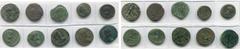 ROMAN PROVINCIAL lot de 10 bronzes: Thrace, Hadrianopolis, Gordien III, R/ Niké; Mesembria, Gordien III et Sarapis, R/ Sarapis; Odessos, Septime Sévère, R/ Le Grand Dieu; Macédoine, Edessa, Auguste, R