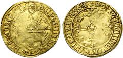 Charles V : old find of gold coins BRABANT, Duché, Charles Quint (1506-1555), AV florin d''or au saint Philippe, s.d. (1507-1520), Anvers. E latins. D/ Saint Philippe deb. de f., ten. devant lui l''éc
