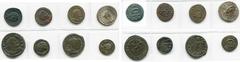 PERTINAX – CONSTANTIN III & LOTS lot de 8 p.: Dioclétien, antoninien, R/ L''empereur et Jupiter (2, Héraclée et Alexandrie); Maximien Hercule, antoninien, Antioche, R/ L''empereur et Jupiter; Constanc