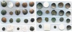 BYZANTIUM lot de 17 p., dont: Manuel Ier Comnène, trachy, Constantinople; Isaac II Ange, trachy (4), tetarteron; Alexis III Ange-Comnène, trachy (4); Andronic II Paléologue, trachy, assarion; Andronic