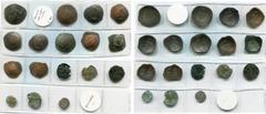 BYZANTIUM lot de 17 p., dont: Manuel Ier Comnène, trachy (2); Isaac II Ange, trachy (4); Alexis III Ange-Comnène, trachy (4); Andronic II Paléologue et Michel IX, assarion; Andronic III, assarion, tra
