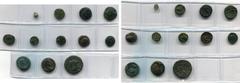 GREEK WORLD & ANCIENT ORIENT lot de 12 p., dont: Calabre, Tarente, hémilitre, Coquillage/Dauphin; Sicile, Tauromenion, bronze, T. d''Apollon/Taureau: royaume de Macédoine, bronze, T. de Persée/Aigle (