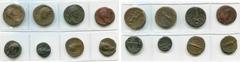 ROMAN EMPIRE ANTONIN le Pieux (138-161), lot de 8 bronzes: sesterce (3), R/ Opis, Pietas (2); as (2), R/ Buste de Marc Aurèle, Abundantia; bronze, Antioche, R/ S C dans une couronne; Faustine l''Ancie
