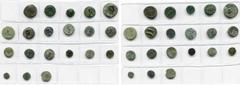 ROMAN PROVINCIAL COINS AE lot de 20 bronzes dont: Mésie, Marcianopolis, Caracalla, R/ Asclépios (Varbanov 894 var.); Nicopolis, Caracalla, R/ Lion (Varbanov 2946, très rare); Thrace, Philippopolis, Ca