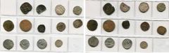 MIDDLE AGES lot de 13 p., dont: Empire byzantin, Héraclius, hexagramme; Carolingiens, Louis le Pieux, denier au temple (brisé); France, Melgueil, denier anonyme, 12e-13e s. (Superbe); jeton médiéval à