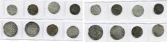 MIDDLE AGES: ALLEMAGNE - ITALY FRANCE, Royaume, lot de 8 p.: Philippe Ier, denier, Mâcon, 2e type; Louis VII, denier, Paris, 3e type; Philippe II Auguste, denier parisis, Montreuil-sur-Mer; Louis IX, 