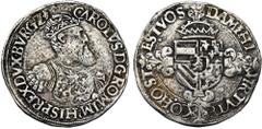 LOW COUNTRIES : BRABANT BRABANT, Duché, Charles Quint (1506-1555), AR florin Karolus d''argent, s.d. (1544-1548), Anvers. Premier type. D/ B. couronné et cuirassé de l''empereur à d. R/ Ecu d''Autrich