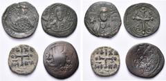 Principauté d'Antioche lot de 4 p.: Empire byzantin, Michel VII (1071-1078), follis (Sear 1878, surfrappé); Nicéphore III (1078-1081), follis anonyme, classe I (Sear 1889); Alexis Ier Comnène (1081-11
