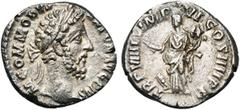Empire romain - Roman Empire COMMODE Auguste (177-192), AR denier, 183-184, Rome. D/ M COMMODVS ANTON AVG PIVS T. l. à d. R/ TR P VIIII IMP VI COS IIII P P Pax deb. à g., ten. un caducée et une corne 
