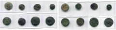 Monde grec - Greek World lot de 8 bronzes: Royaume de Macédoine, Alexandre III, T. d''Héraclès/Massue et goryte; Mysie, Pergame, T. d''Athéna/Arc; Ionie, Ephèse, Abeille/Cerf, T. fém. à g./Abeille; Ro