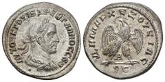 IMPERIO ROMANO. IMPERIO ROMANO. TREBONIANO GALO. Tetradracma. Seleucis y Pieria. A/ Busto drapeado y acorazado a der. R/ Águila mirando a izq., entre las patas A, SC. AR 9,01 g. 27,2 mm. EBC/EBC+.