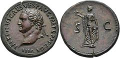 ROMAN EMPIRE ROMAN EMPIRE. TITUS. Sestertius. Rome (80- 81 AD). Laureate head left; IMP TITVS CAES VESP AVG P M TR P P P COS VIII. Rev. Spes with flower and holding up her dress, S-C. AE 25,8 g. 36,2 
