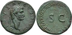 ROMAN EMPIRE ROMAN EMPIRE. NERVA. Restoration of Augustus. Sestertius. Anatolia (98 AD). Laureate head of Augustus right; DIVVS AVGVSTVS. Rev. S C, IMP NERVA CAESAR (AVGVSTVS) REST around. AE 26.04 g.