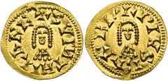 VISIGOTHIC KINGDOM VISIGOTHIC KINGDOM. SUINTHILA. Tremissis. Barbi. AU 1.45 g. 19.3 mm. CNV-284.5. Burr on obverse. Full original luster. / REINO VISIGODO. SUINTHILA. Tremissis. Barbi. AU 1,45 g. 19,3