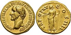 COLLECTION OF IMPERIAL AUREI COLLECTION OF IMPERIAL AUREI. ANTONINUS PIUS. Aureus. Rome (151-152). Head left; IMP CAES T AEL HADR ANTONINVS AVG PIVS P P. Rev. Pax left with branch and sceptre; TR POT 