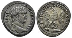 IMPERIO ROMANO IMPERIO ROMANO. CARACALLA. Tiro. Tetradracma. A/ Cabeza laureada a der. R/ Águila con alas abiertas mirando a izq., debajo clava y entre las patas concha de múrex; VPATOCTOG. VE 14,1 g.