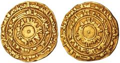MUNDO ISLÁMICO. Fatimíes. Dinar. Ma'add el Mu'izz. AU 4,03 g. 353H. Al-Mansuriyah. MBC.
