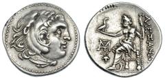 Grecia Antigua Grecia Antigua MACEDONIA. Alejandro III. Cerca incierta de Asia Menor. Dracma (188-180 a.C.). A/ Cabeza de Heracles con peil de león a der. R/ Zeus entronizado a izq. con águila y cetro