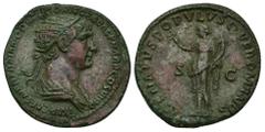 Imperio Romano IMPERIO ROMANO. TRAJANO. Dupondio. A/ Busto diademado y drapeado a der.; IMP CAES NER TRAIANO OPTIMO AVG GER DAC P M TR P COS VI P P. R/ Felicitas a izq. con caduceo y cornucopia; SENAT