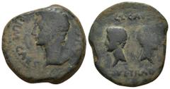 HISPANIA ANTIGUA HISPANIA ANTIGUA. IULIA TRADUCTA. Augusto. Dupondio. A/ Cabeza a izq.; PERM CAES AVG. R/ Cabezas opuestas de Cayo y Lucio; C L CAESARES/IVL TRAD. AE 20,44 g. 32 mm. I-1610. APRH-107. 