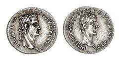 IMPERIO ROMANO (Roman Empire) CALÍGULA Y GERMÁNICO. Denario. Roma. (Acuñación de Calígula en honor de su padre ). A/ Cabeza laureada de Calígula a dcha., alrededor ly.: C CAESAR. AVG.GERM.P.M.TR.POT. 