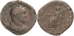Römische Münzen Kaiserzeit Balbinus 238 Sesterz 238, Rom Brustbild nach Lorbeerkranz nach rechts, IMP CAES D CAEL BALBINVS AVG / Concordia sitzt mit Patera und Doppelfüllhorn nach links, CONCORDIA AVC