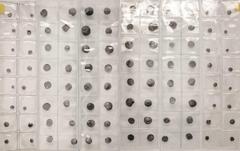 Antike Lots Griechische Münzen Lot-48 Stück Interessante Sammlung griechischer Kleinsilbermünzen des 5.-4. Jhd. v. Chr. Unterschiedliche Typen im Gewicht eines Tetartemorion, Obols bzw. einer Hemidrac