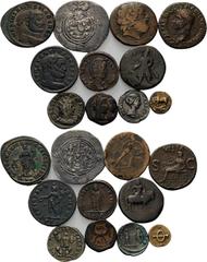 Antike Lots Allgemeine Lots Lot-11 Stück Interessantes Lot aus allen Gebieten der Antike. Darunter: Griechenland Phlius/Peloponnes-Bronze, Messana/Sizilien-Bronze. Orient Aretas IV./Nabatäer-Bronze. C