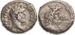 Römische Münzen Religiöse Darstellungen der Provinz Aegyptus und des Orients Antoninus Pius 138-161 Billon-Tetradrachme 154/155 (= Jahr 18), Alexandria/Aegyptus Kopf mit Lorbeerkranz nach rechts / Kop