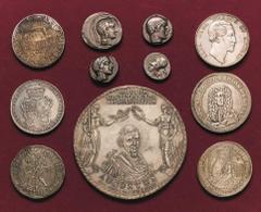 Deutsche Münzen und Medaillen - Lots Allgemeine Lots Lot-11 Stück Interessantes Lot von Galvanos von Klaus Peter Brozatus zu seltenen Silbermünzen von der Antike bis zur Neuzeit. Darunter Reproduktion