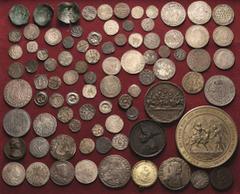 Deutsche Münzen und Medaillen - Lots Allgemeine Lots Lot-84 Stück Interessantes Lot von deutschen und ausländischen Münzen und Medaillen vom Mittelalter bis zur Neuzeit. Darunter zunächst Preußen. Von